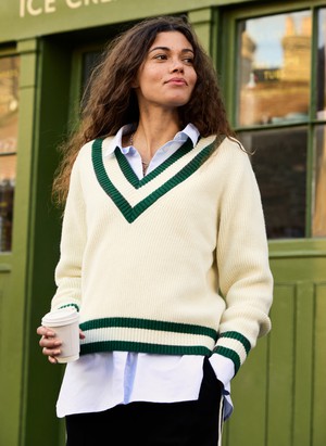 Kertinker Wool Blend Cricket Jumper from Baukjen