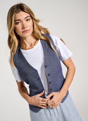 Ulrika Linen Waistcoat from Baukjen