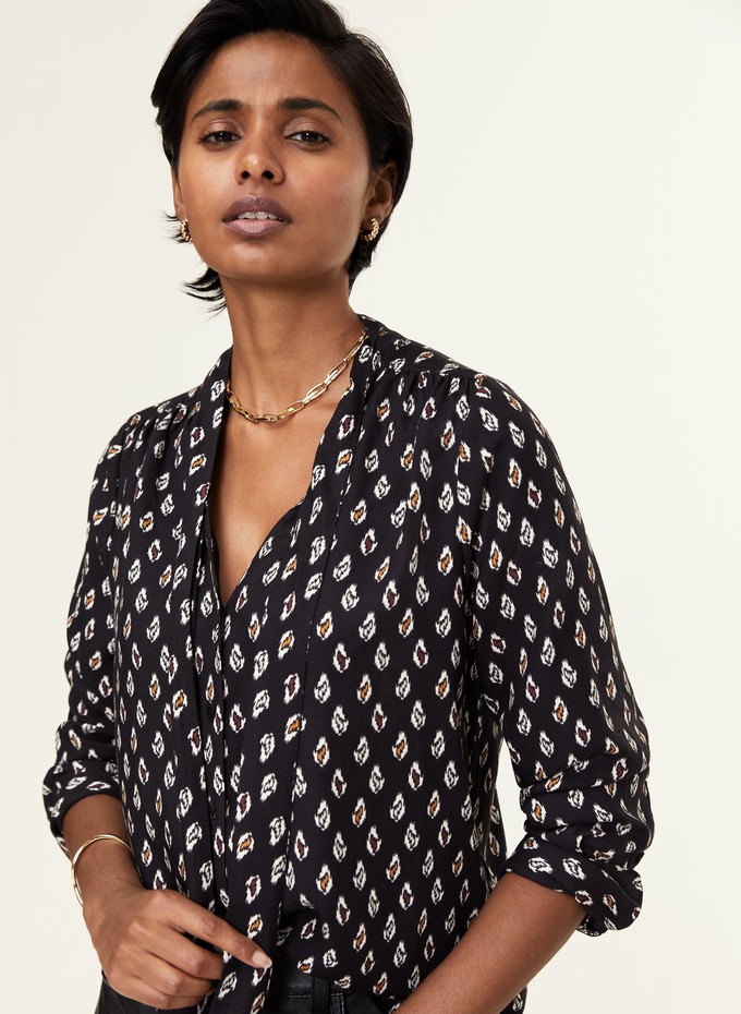 Effie Printed Tie Neck Blouse from Baukjen