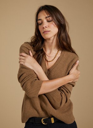 Emmeline Wool Blend V-Neck Jumper from Baukjen