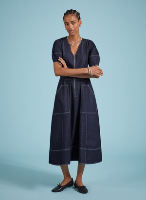 Coralie Organic Denim Dress from Baukjen