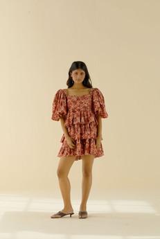 Doreen Dress Deep Red via Bhoomi