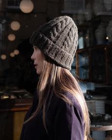 Iris Wool Cable Knit Beanie via BIBICO