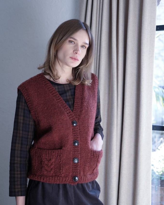 Mira Hand Knitted Waistcoat from BIBICO