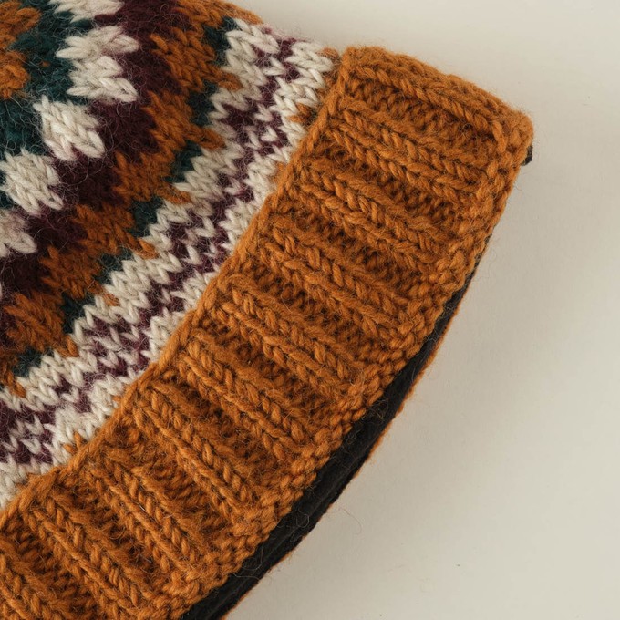 Astrid Fair Isle Wool Bobble Hat from BIBICO