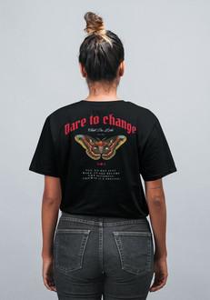 T-shirt CDL Dare to change zwart via BLL THE LABEL