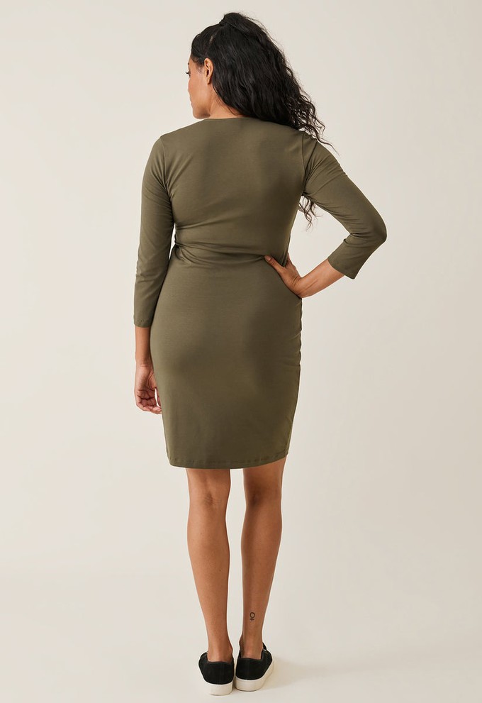 Maternity wrap dress - Green Olive from Boob Design