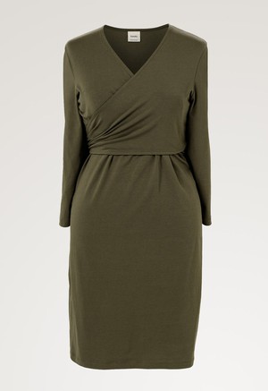 Maternity wrap dress - Green Olive from Boob Design