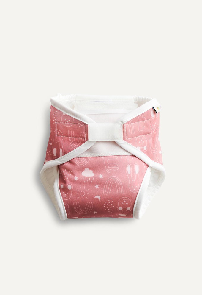 Cloth Diaper - All in One - Rusty Pink Teddy from Boob Design