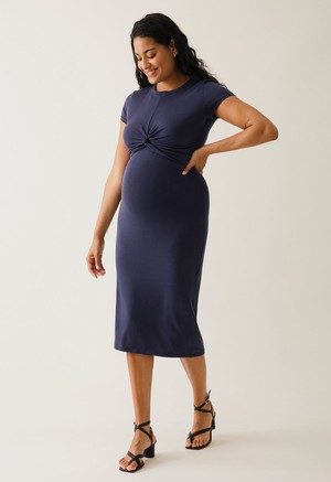 Maternity party dress with nursing access - Navy from Boob Design