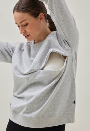 Thermal nursing sweatshirt - Grey melange from Boob Design