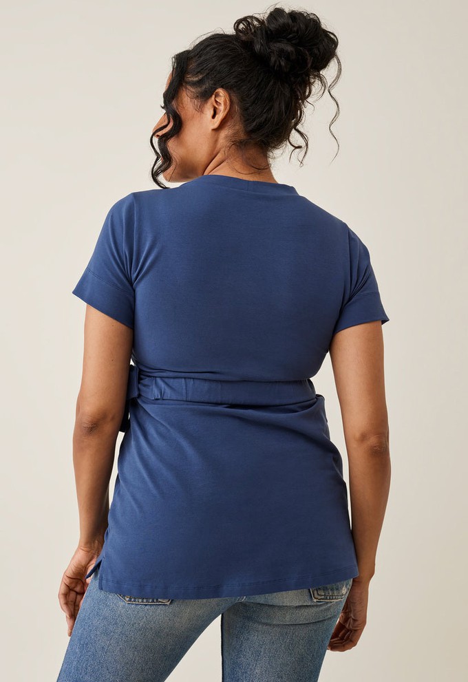 Nursing wrap top - Indigo Blue from Boob Design