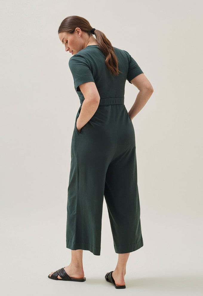 Maternity jumpsuit with nursing access - Deep Green from Boob Design