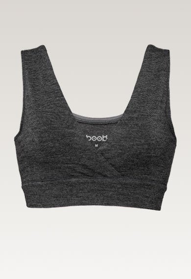 Merino wool nursing bra - Dark Grey Melange from Boob Design