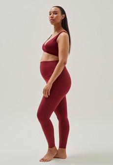 Maternity yoga leggings - Dark red via Boob Design