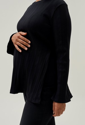 Ribbed maternity top - Black from Boob Design