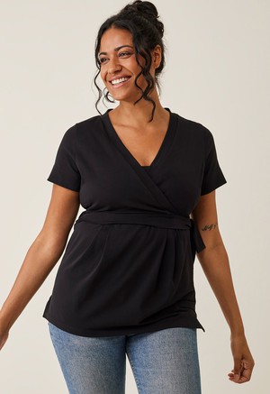 Nursing wrap top - Black from Boob Design