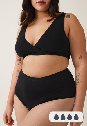 Period Underwear - High waist - Heavy flow - Black from Boob Design