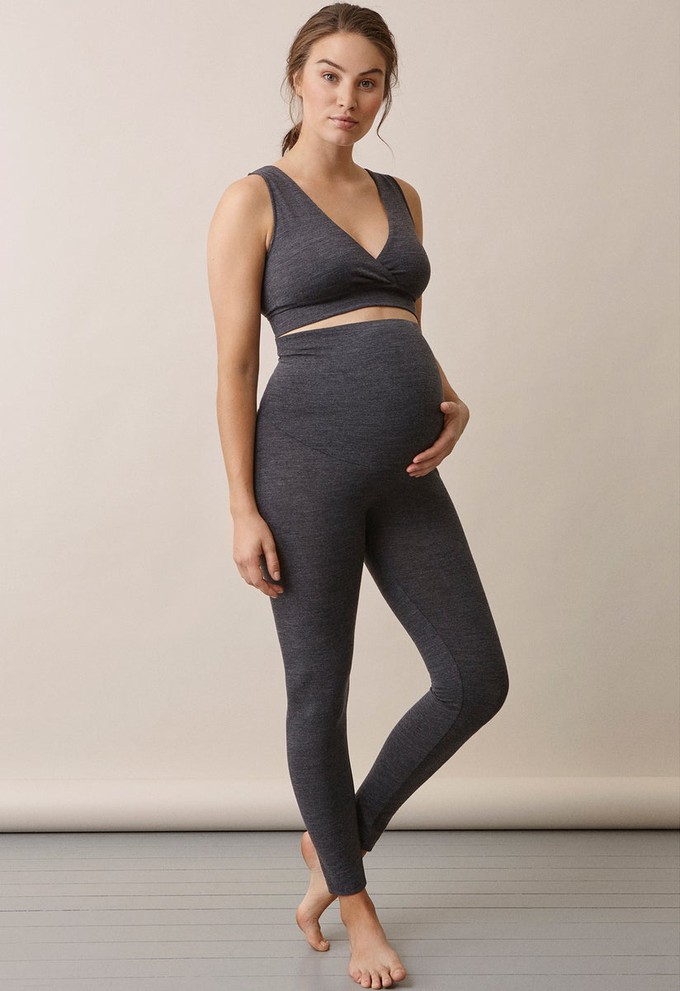 Maternity wool leggings - Grey Melange from Boob Design