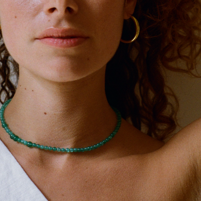 THE YUNA NECKLACE - Green quartz from Bound Studios