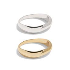 THE DOUBLE TROUBLE RING SET via Bound Studios