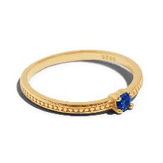 THE EMMA RING BLUE - Solid 14k gold via Bound Studios