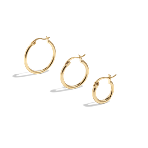 ALL THE BASE HOOPS - 18k gold vermeil from Bound Studios