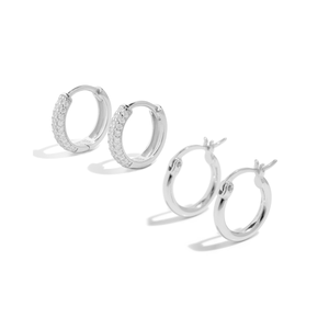 THE TREASURE HOOP SET - sterling silver from Bound Studios