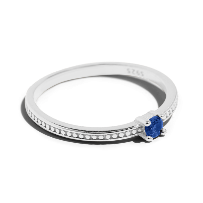 THE EMMA RING BLUE - sterling silver from Bound Studios