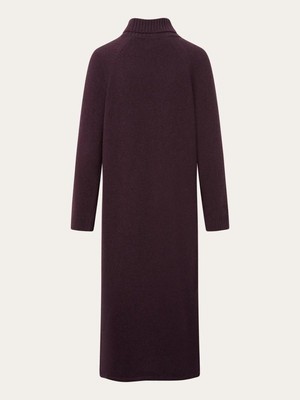 Roll neck dress - chocolate plum from Brand Mission