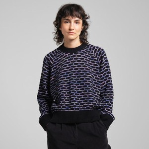 Husie sweater honey comb - black from Brand Mission