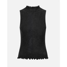 Metal knitted top - black via Brand Mission