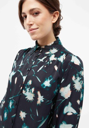 Kasia blouse flowers - black/ teal from Brand Mission