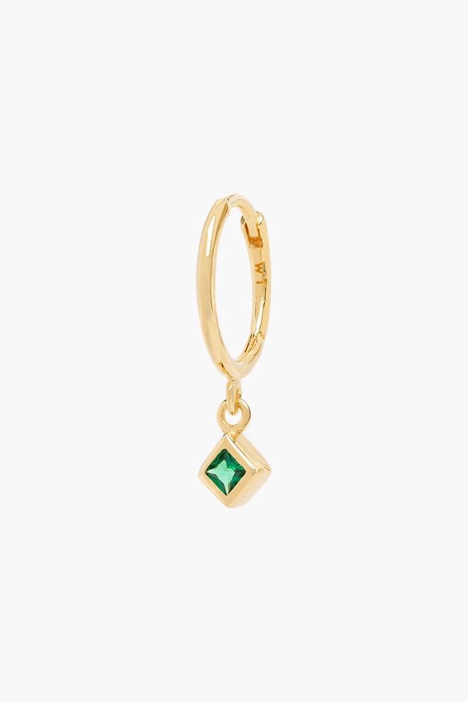 Peacock diamond hoop oorbellen - gold plated from Brand Mission