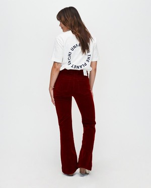 Lisette flare corduroy - bordeaux from Brand Mission