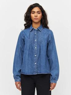 Denim A-shape blouse - vintage indigo via Brand Mission