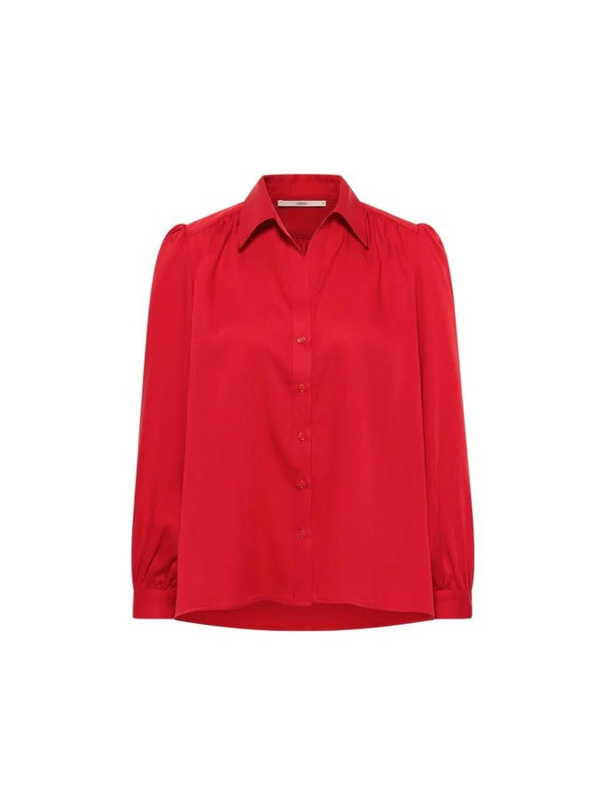 Blouse met plooitjes - rood from Brand Mission