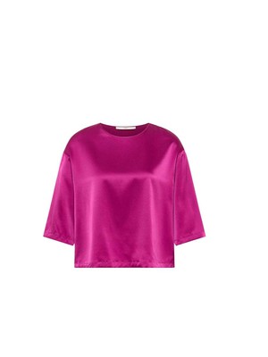 Zijde satijnen blouse - plum from Brand Mission