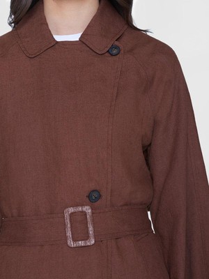 Trenchcoat linnen - tiramisu from Brand Mission