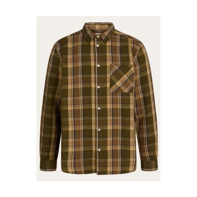 Flannel check shirt - moss green brown from Brand Mission