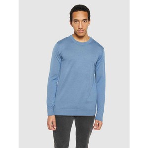 Crewneck merino knit sweater - moonlight blue from Brand Mission