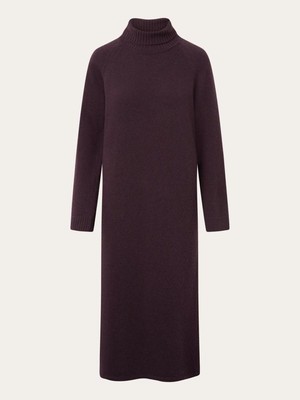 Roll neck dress - chocolate plum from Brand Mission