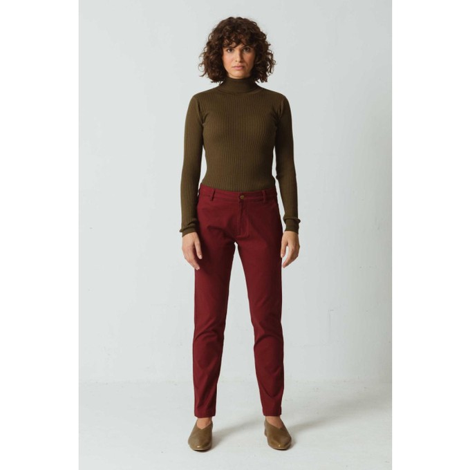 Landa broek - burgundy from Brand Mission