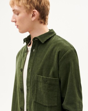 Theo corduroy overhemd - Bottle green from Brand Mission