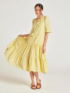 Nola jurk - yellow via Brand Mission