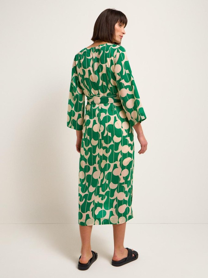 Midi jurk - graphic dots green from Brand Mission