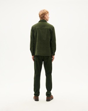 Theo corduroy overhemd - Bottle green from Brand Mission