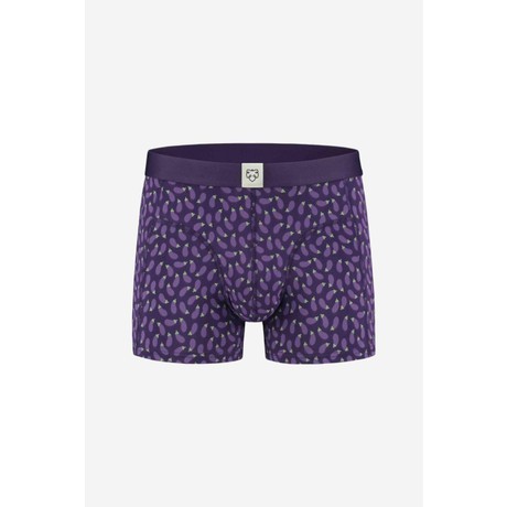 Arthur boxer, aubergine print from Brand Mission