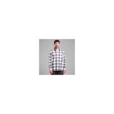 Rute flannel shadow check shirt - oat white via Brand Mission