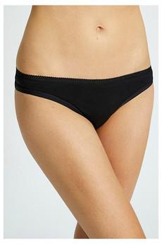 Organic thong - zwart via Brand Mission